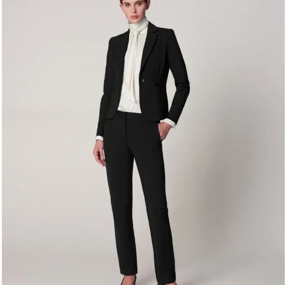 Winser London Black Miracle Classic Trouser Pants 16 NWT